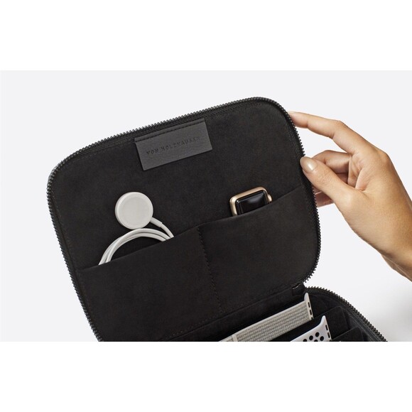 Von Holzhausen Watch Band Portfolio for Apple Zipper Case Leather Black - Picture 5 of 15